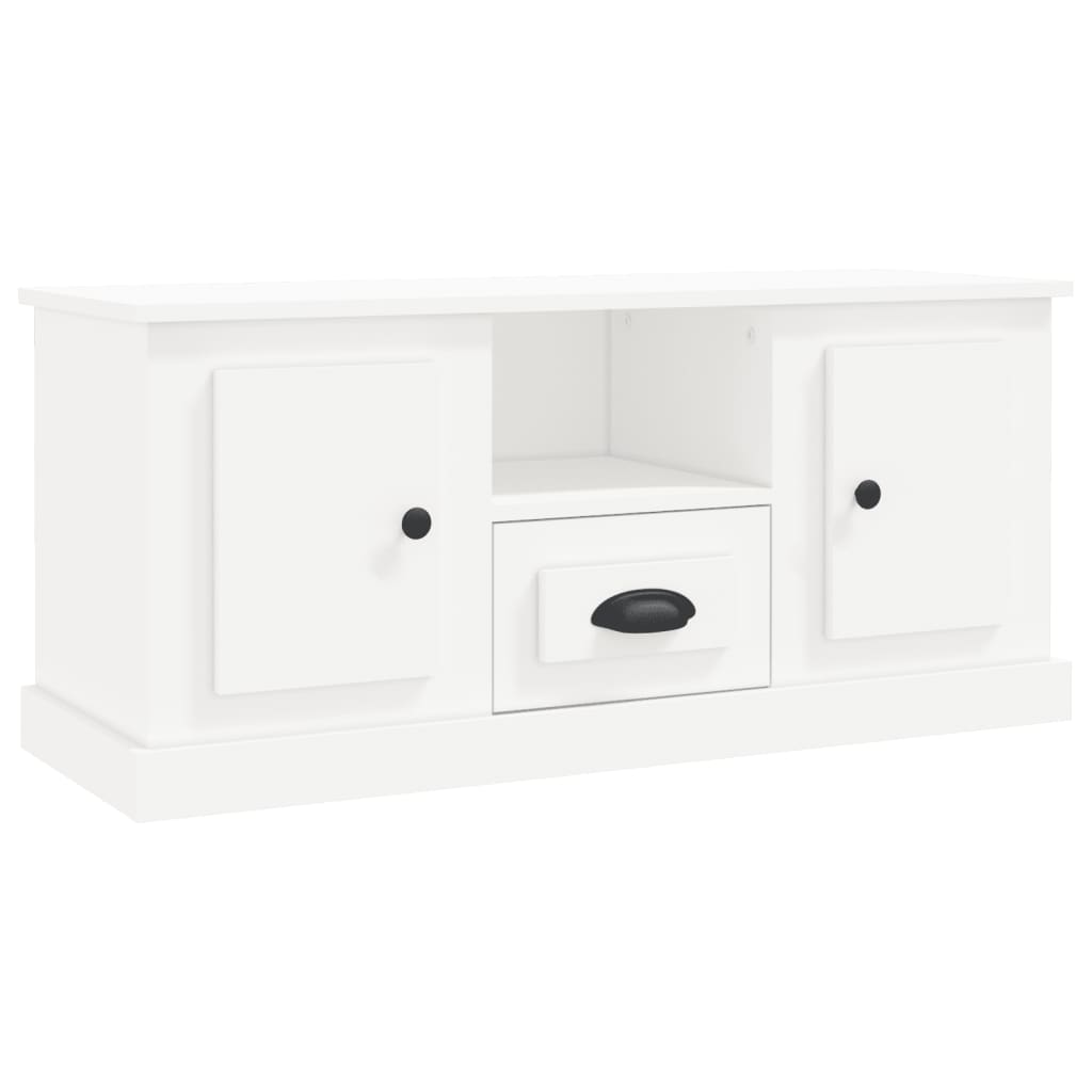 Mobile Porta TV Bianco 100x35,5x45 cm in Legno Multistrato