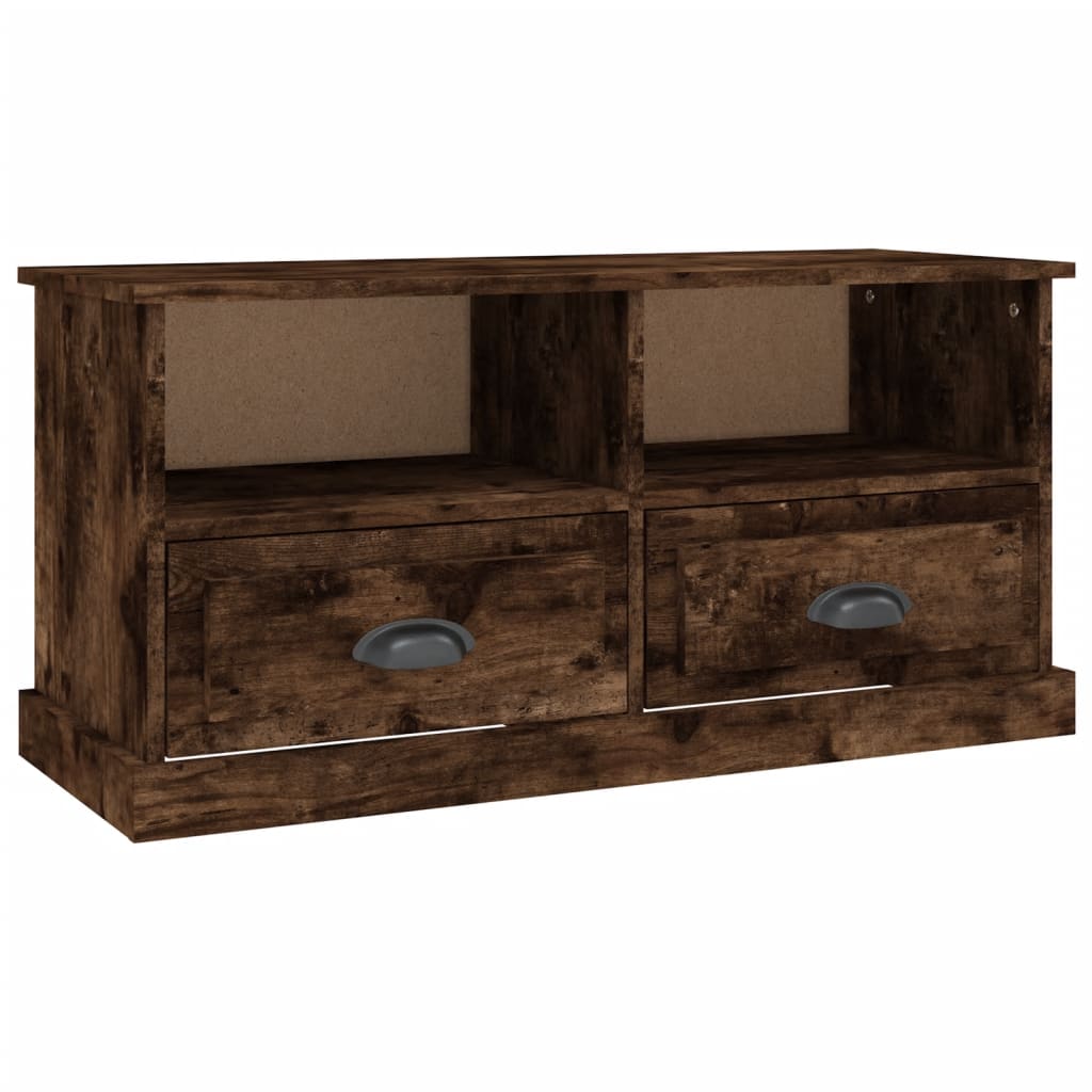 Mobile Porta TV Rovere Fumo 93x35,5x45 cm in Legno Multistrato