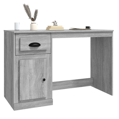 Scrivania Cassetto Grigio Sonoma 115x50x75 cm Legno Multistrato
