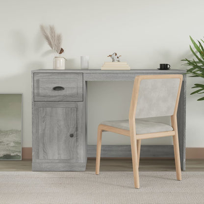 Scrivania Cassetto Grigio Sonoma 115x50x75 cm Legno Multistrato
