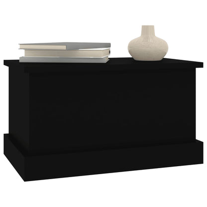 Contenitore Portaoggetti Nero 50x30x28 cm Legno Multistrato