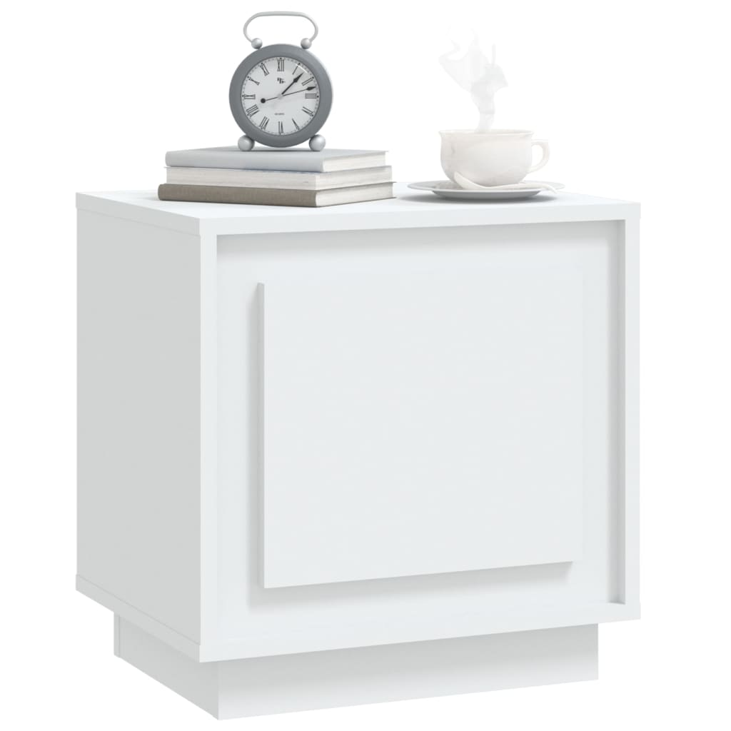 Comodini 2 pz Bianchi 44x35x45 cm in Legno Multistrato
