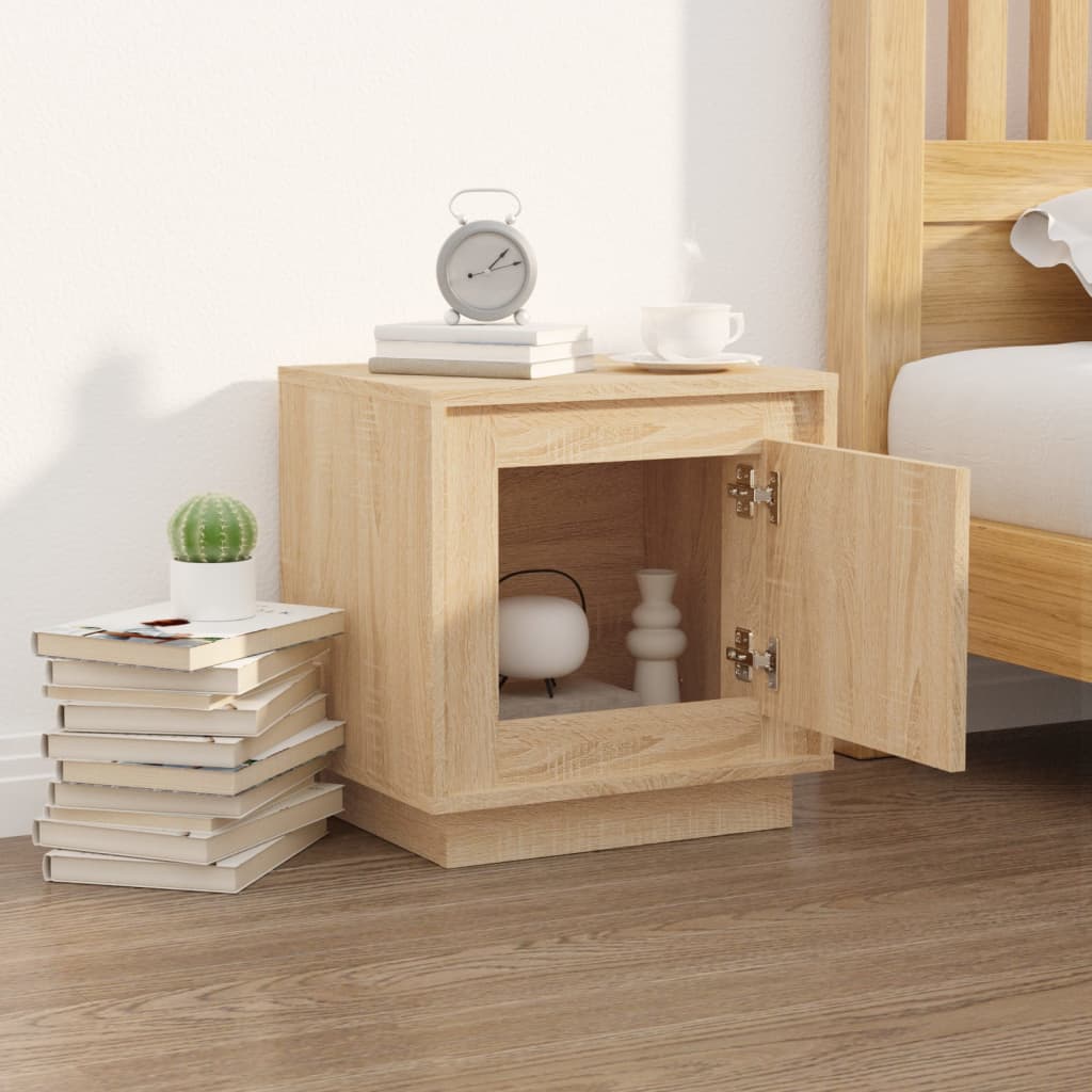 Comodino Rovere Sonoma 44x35x45 cm in Legno Multistrato