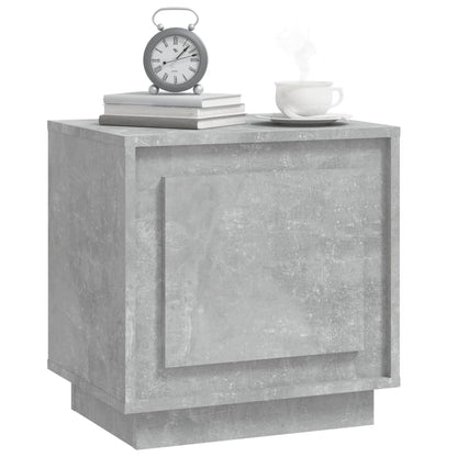 Comodini 2 pz Grigio Cemento 44x35x45 cm in Legno Multistrato