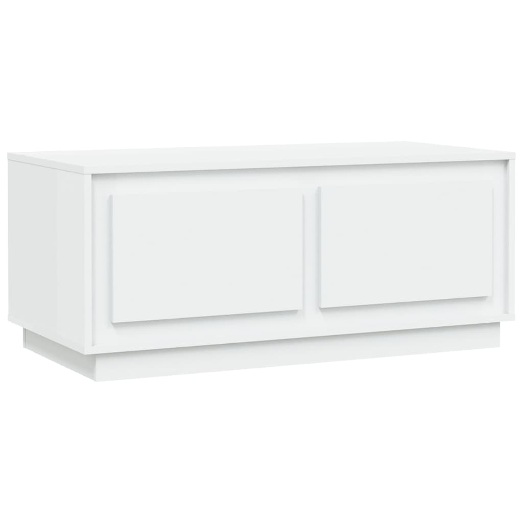 Tavolino da Salotto Bianco 102x50x44 cm in Legno Multistrato