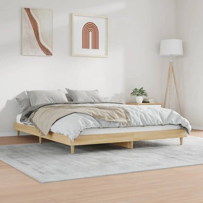 Giroletto senza Materasso Rovere Sonoma 200x200cm in Truciolato