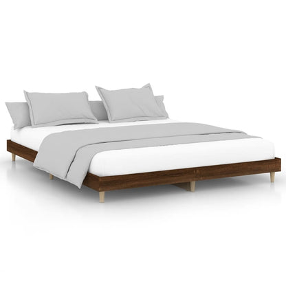 Giroletto senza Materasso Rovere Marrone 200x200 cm Truciolato