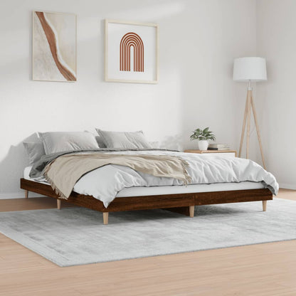 Giroletto senza Materasso Rovere Marrone 200x200 cm Truciolato