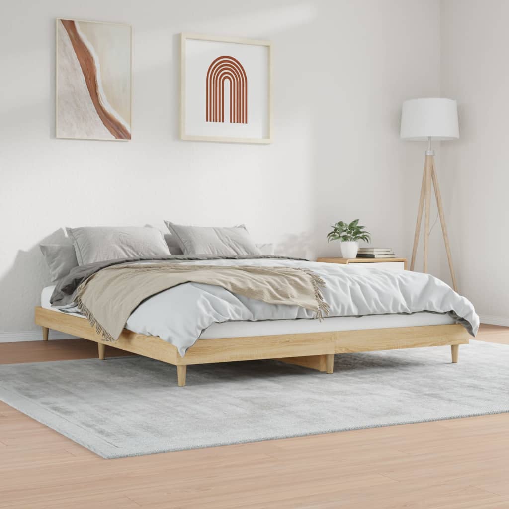 Giroletto senza Materasso Rovere Sonoma 180x200cm in Truciolato