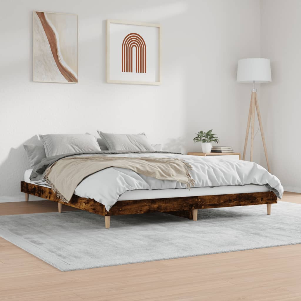 Giroletto senza Materasso Rovere Fumo 180x200 cm in Truciolato