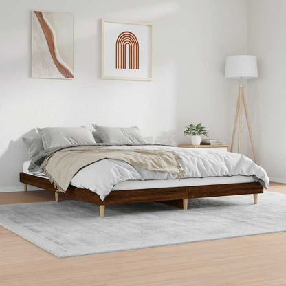 Giroletto senza Materasso Rovere Marrone 120x200 cm Truciolato