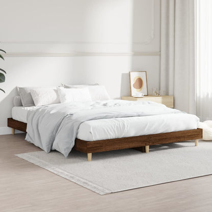 Giroletto senza Materasso Rovere Marrone 140x190 cm Truciolato