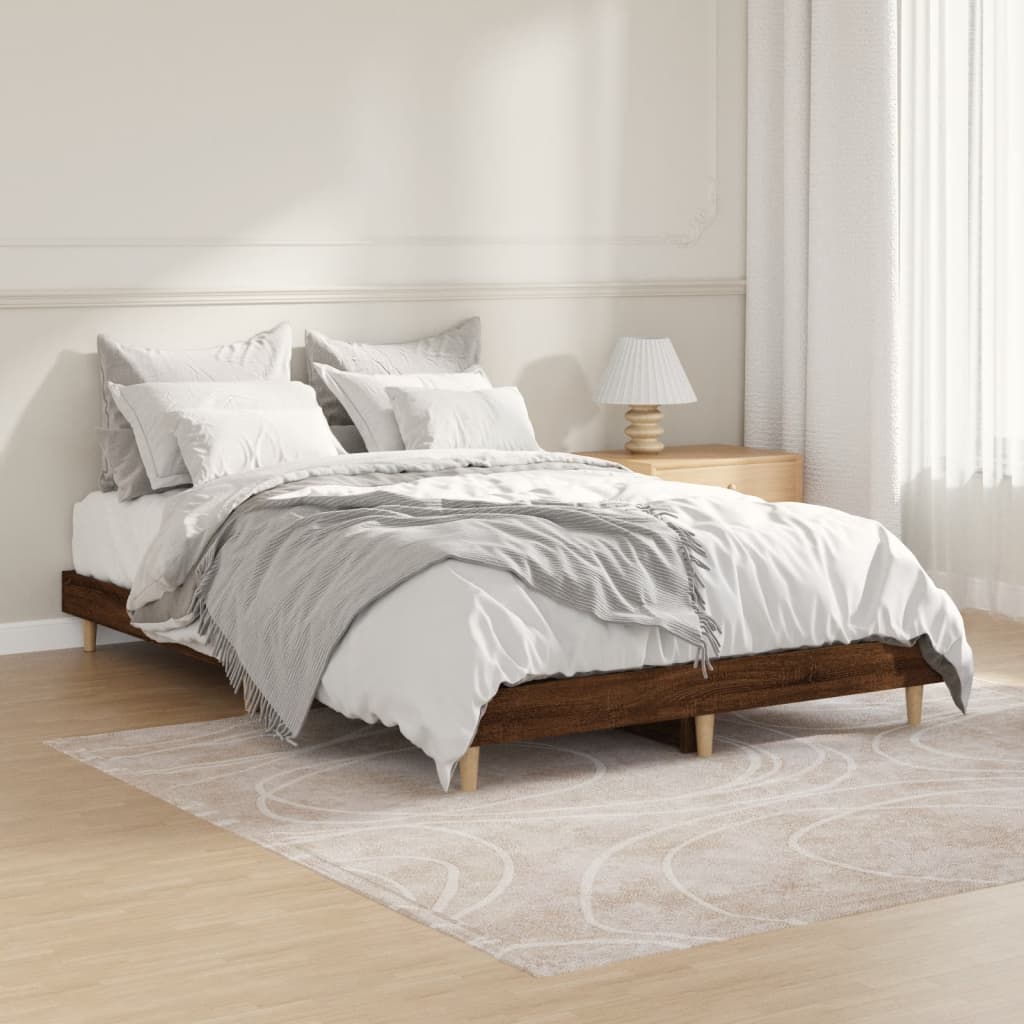 Giroletto senza Materasso Rovere Marrone 120x190 cm Truciolato