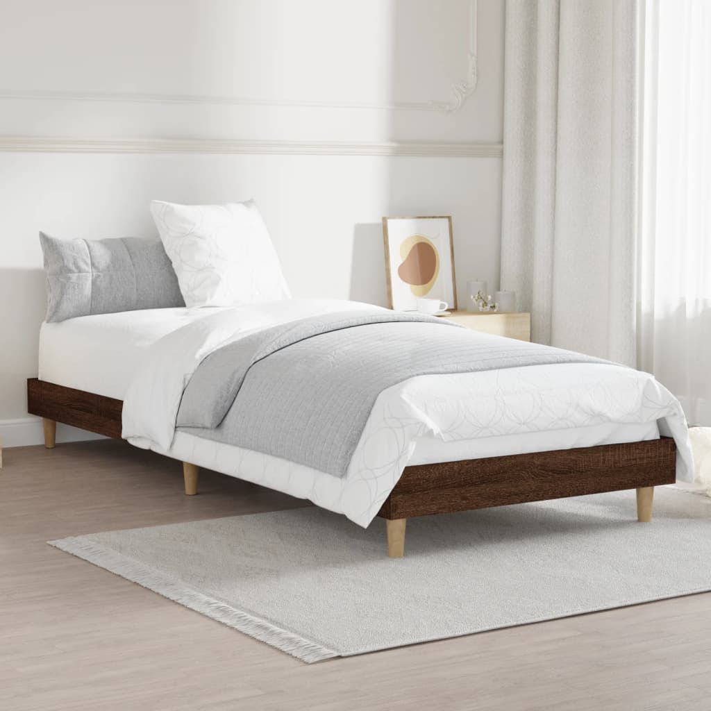Giroletto senza Materasso Rovere Marrone 75x190cm in Truciolato