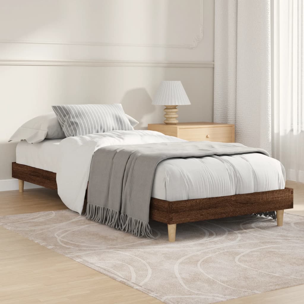 Giroletto senza Materasso Rovere Marrone 75x190cm in Truciolato