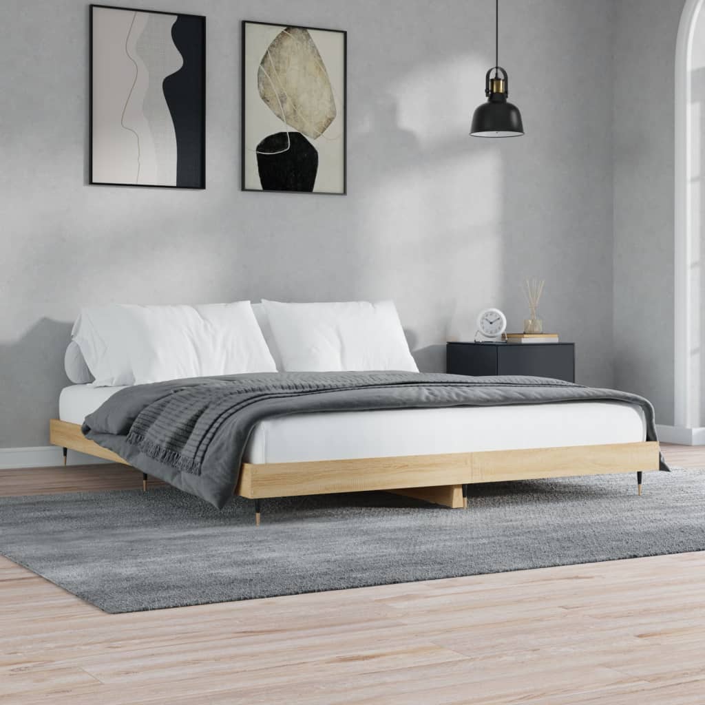 Giroletto senza Materasso Rovere Sonoma 180x200cm in Truciolato