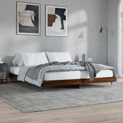 Giroletto senza Materasso Rovere Marrone 180x200 cm Truciolato