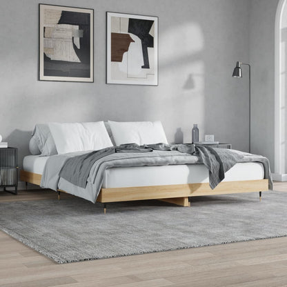 Giroletto senza Materasso Rovere Sonoma 160x200cm in Truciolato