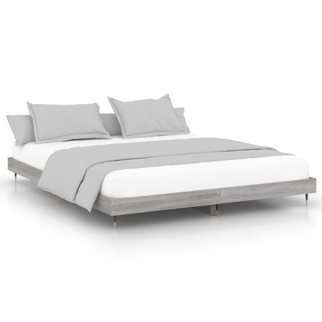 Giroletto senza Materasso Grigio Sonoma 160x200 cm Truciolato