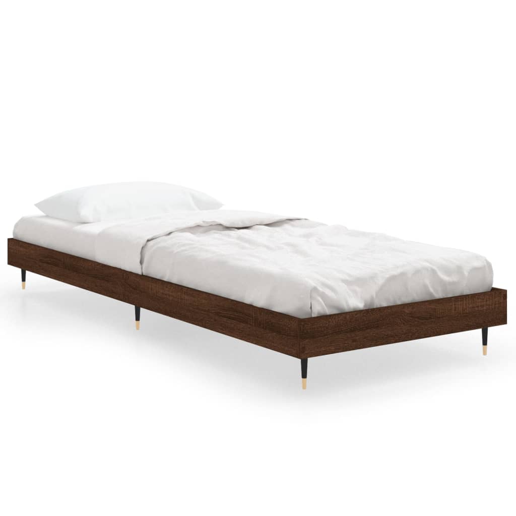 Giroletto senza Materasso Rovere Marrone 75x190cm in Truciolato