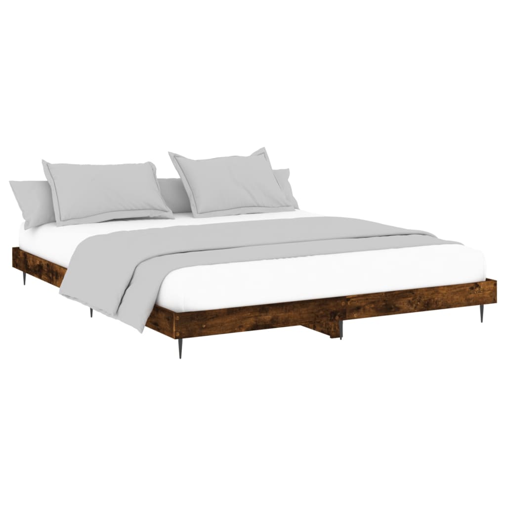 Giroletto senza Materasso Rovere Fumo 200x200 cm in Truciolato