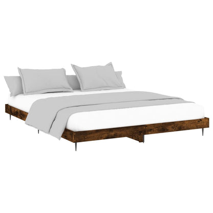 Giroletto senza Materasso Rovere Fumo 200x200 cm in Truciolato