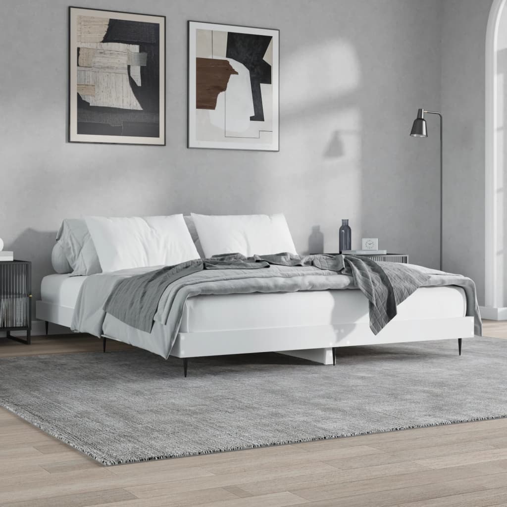 Giroletto senza Materasso Bianco 180x200 cm Legno Multistrato