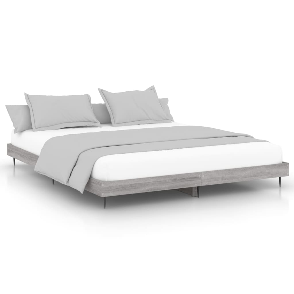 Giroletto senza Materasso Grigio Sonoma 180x200 cm Truciolato