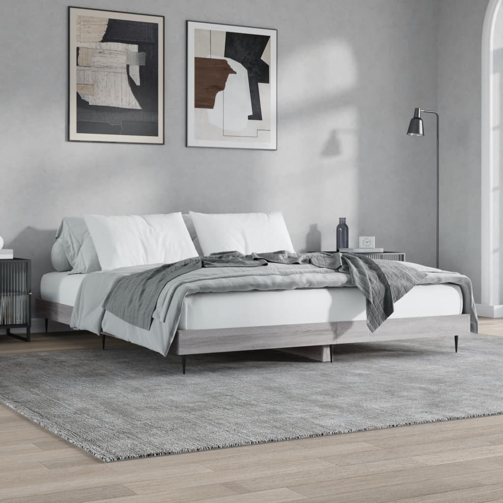 Giroletto senza Materasso Grigio Sonoma 180x200 cm Truciolato
