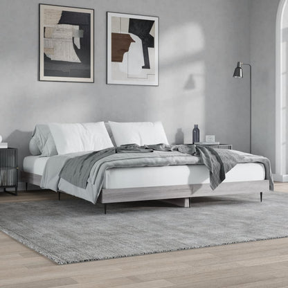 Giroletto senza Materasso Grigio Sonoma 180x200 cm Truciolato