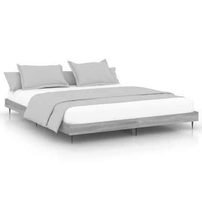 Giroletto senza Materasso Grigio Sonoma 160x200 cm Truciolato
