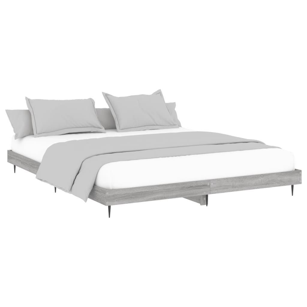 Giroletto senza Materasso Grigio Sonoma 160x200 cm Truciolato