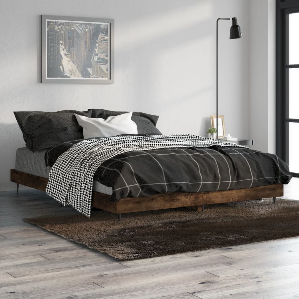 Giroletto senza Materasso Rovere Fumo 140x190 cm in Truciolato