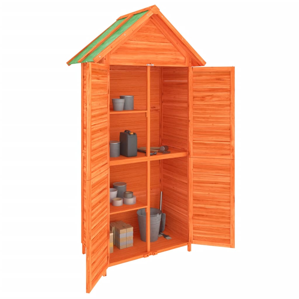 Rimessa da Giardino Marrone 89x52,5x175 cm Legno Massello Pino