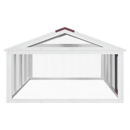 Box per Animali Moka 200x112,5x74 cm in Legno Massello di Pino