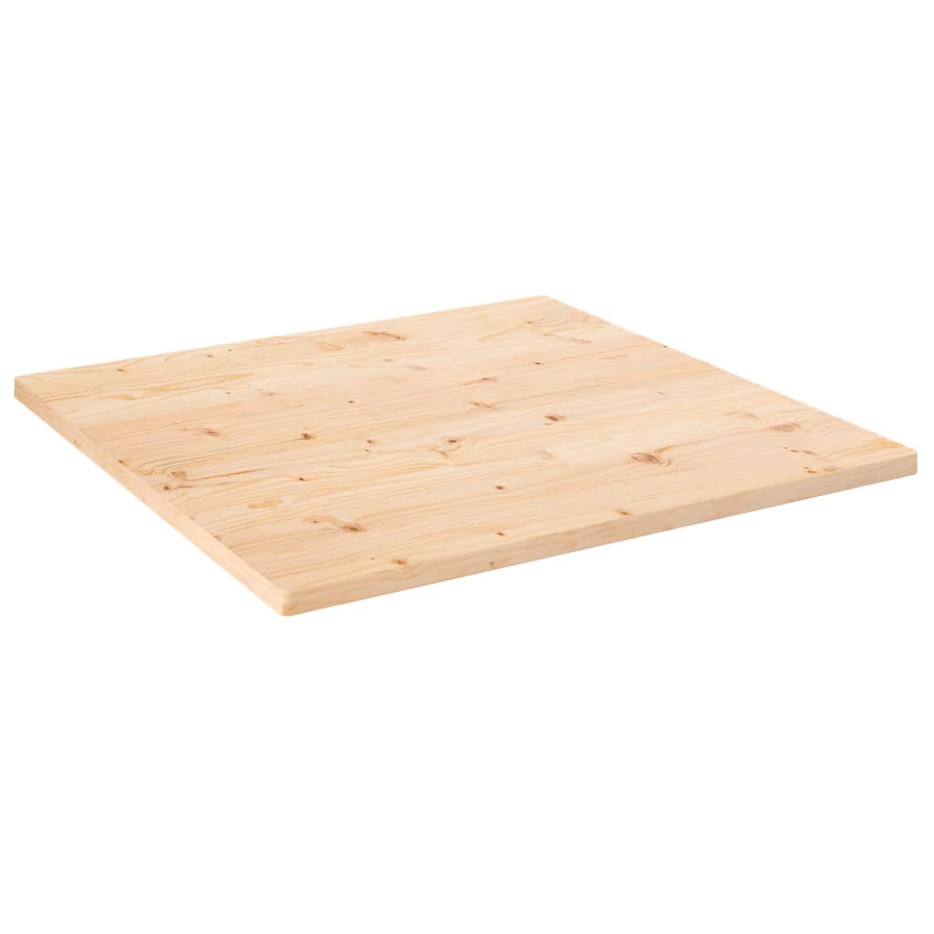 Piano Tavolo 70x70x2,5 cm in Legno Massello di Pino Quadrato