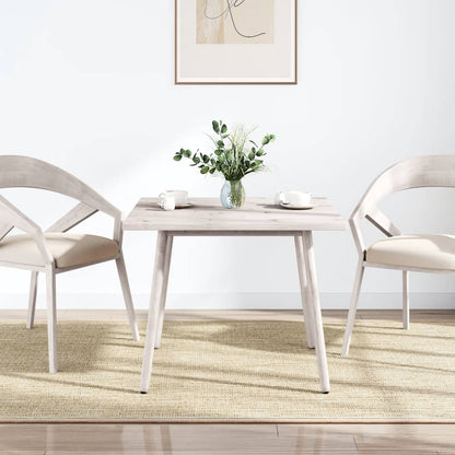 Piano Tavolo Bianco 70x70x2,5cm Legno Massello di Pino Quadrato