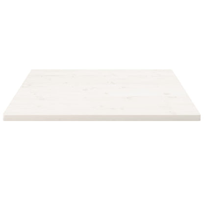 Piano Tavolo Bianco 70x70x2,5cm Legno Massello di Pino Quadrato