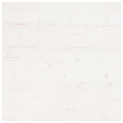Piano Tavolo Bianco 70x70x2,5cm Legno Massello di Pino Quadrato