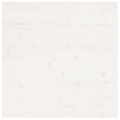 Piano Tavolo Bianco 80x80x2,5cm Legno Massello di Pino Quadrato