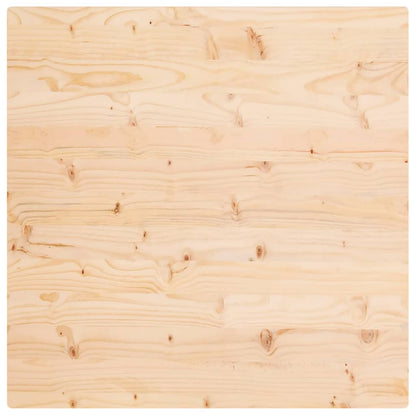 Piano Tavolo 90x90x2,5 cm in Legno Massello di Pino Quadrato