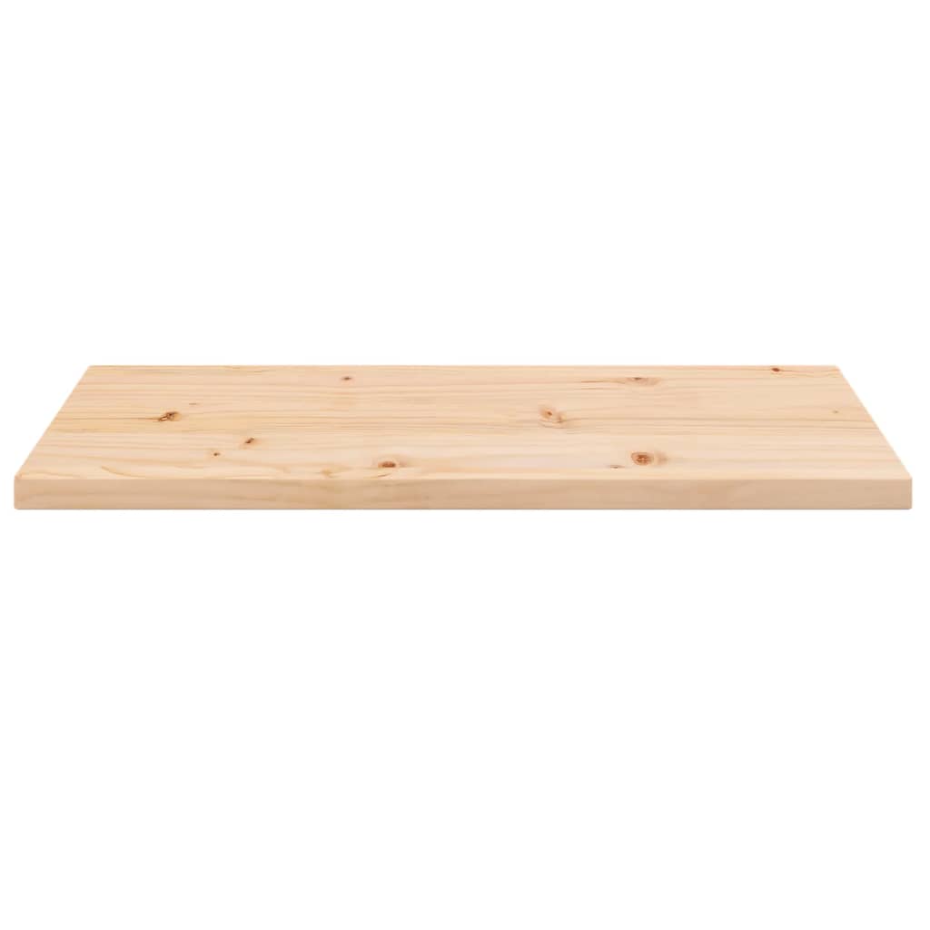 Piano Tavolo 80x40x2,5 cm Legno Massello di Pino Rettangolare
