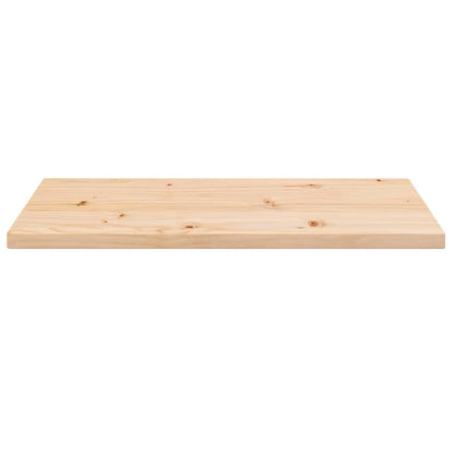 Piano Tavolo 80x40x2,5 cm Legno Massello di Pino Rettangolare