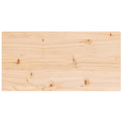 Piano Tavolo 80x40x2,5 cm Legno Massello di Pino Rettangolare