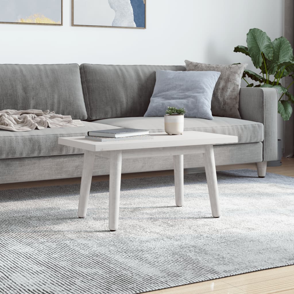 Piano Tavolo Bianco 80x40x2,5 Legno Massello Pino Rettangolare