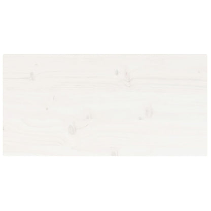 Piano Tavolo Bianco 80x40x2,5 Legno Massello Pino Rettangolare