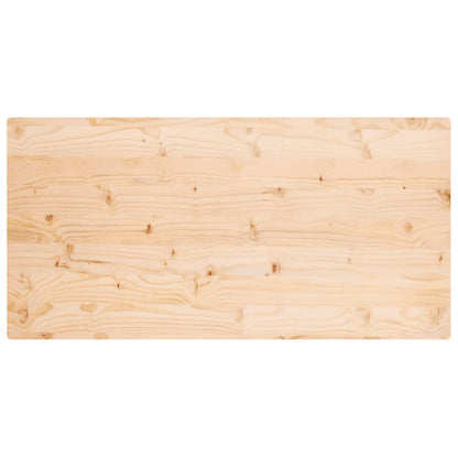 Piano Tavolo 100x50x2,5 cm Legno Massello di Pino Rettangolare
