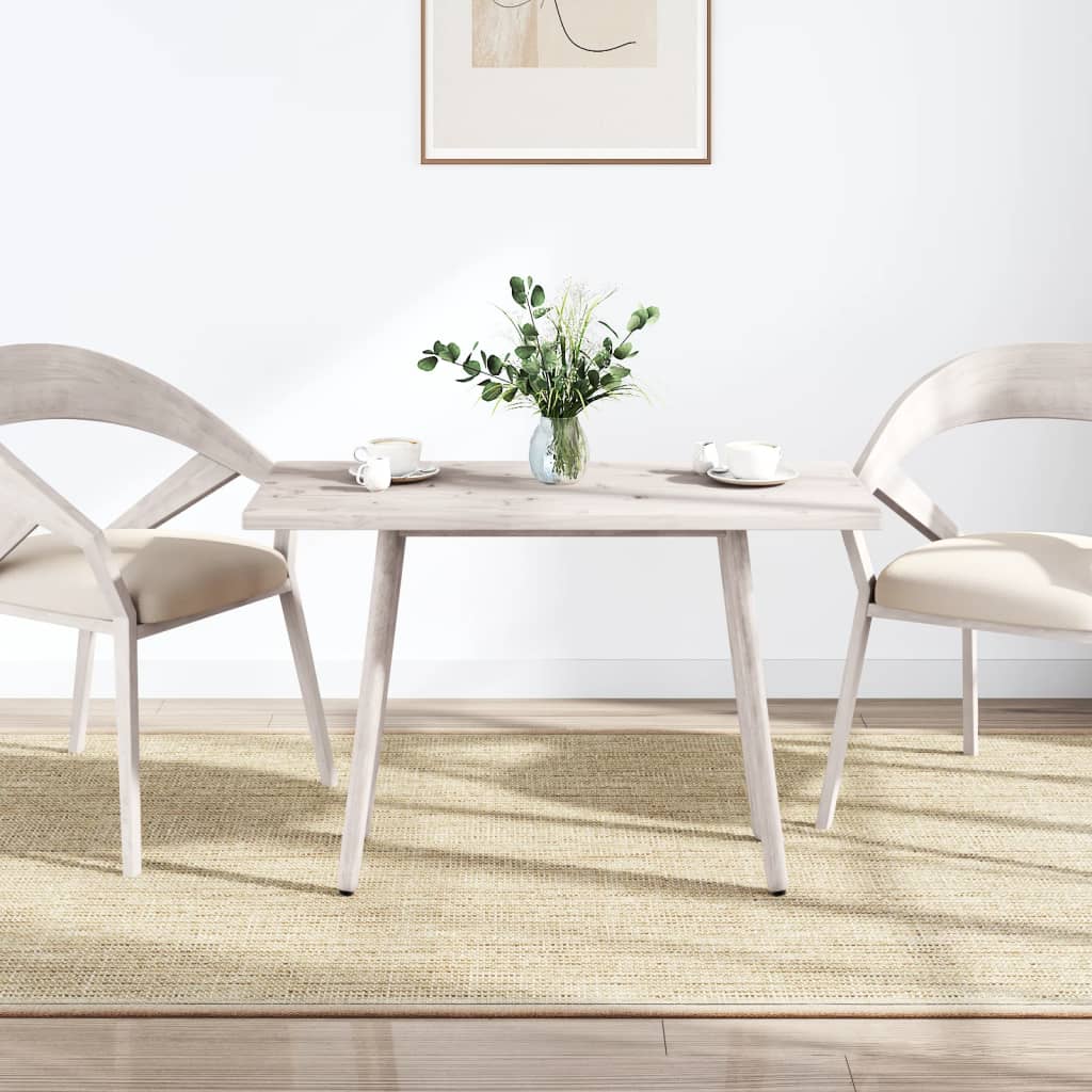 Piano Tavolo Bianco 100x60x2,5 Legno Massello Pino Rettangolare