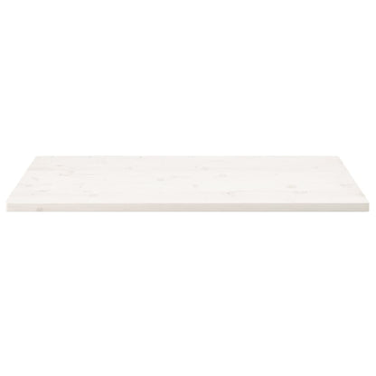 Piano Tavolo Bianco 100x60x2,5 Legno Massello Pino Rettangolare