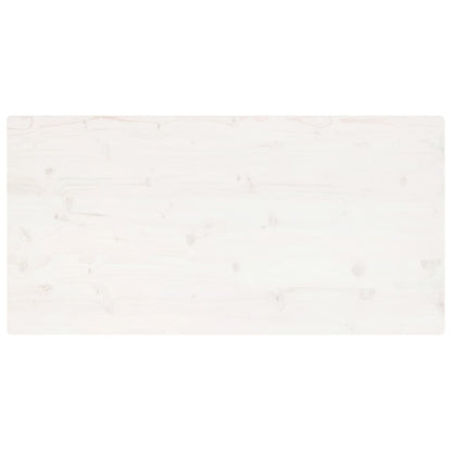 Piano Tavolo Bianco 100x60x2,5 Legno Massello Pino Rettangolare